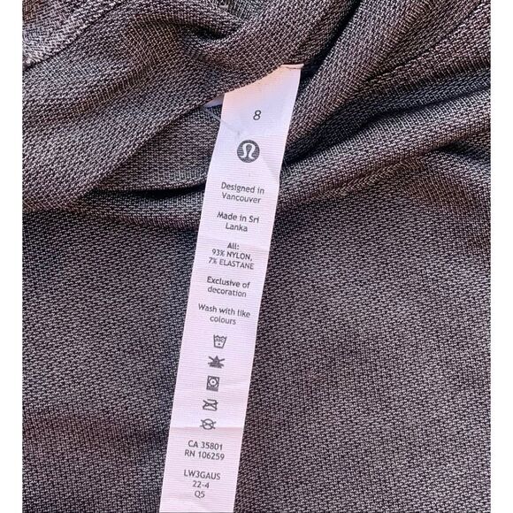 LULULEMON training TECH gray SHORT SLEEVE SEAMLESS T SHIRT TOP sz 8 - Picture 7 of 7